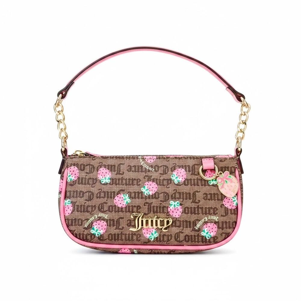 Juicy Couture Berry Sweet Strawberry Print Shoulder Bag NWT Y2K Pink Mini Purse